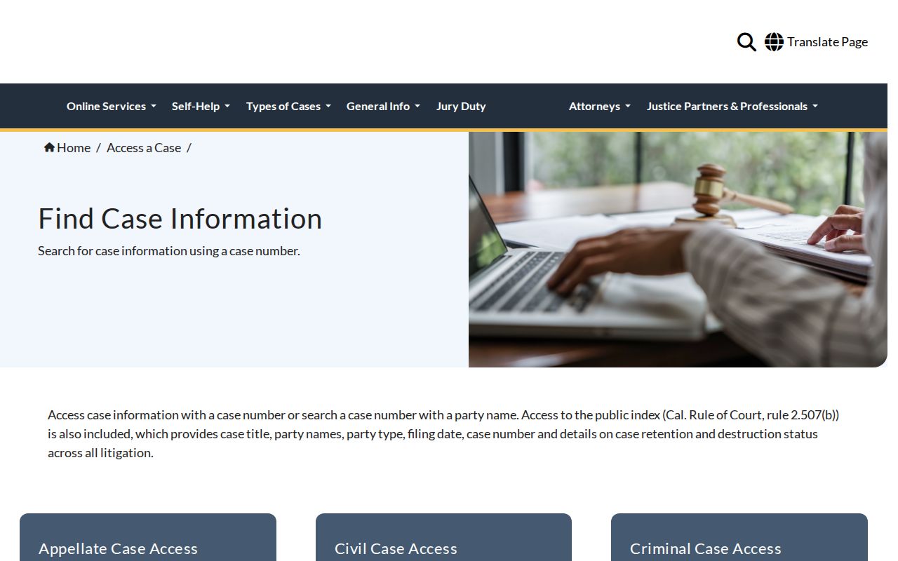Los Angeles people search with Superior Court case information