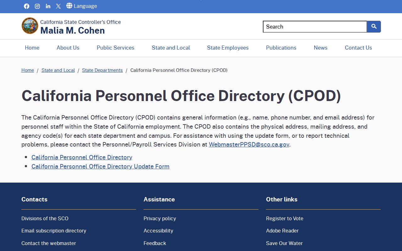 Los Angeles people directories California personnel offices
